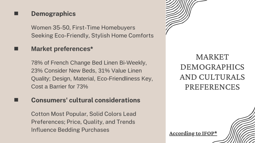 market demographics ans culturals preferences