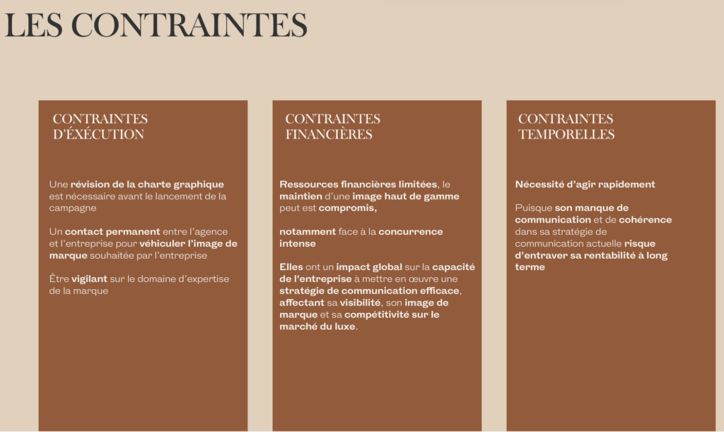 les contraintes